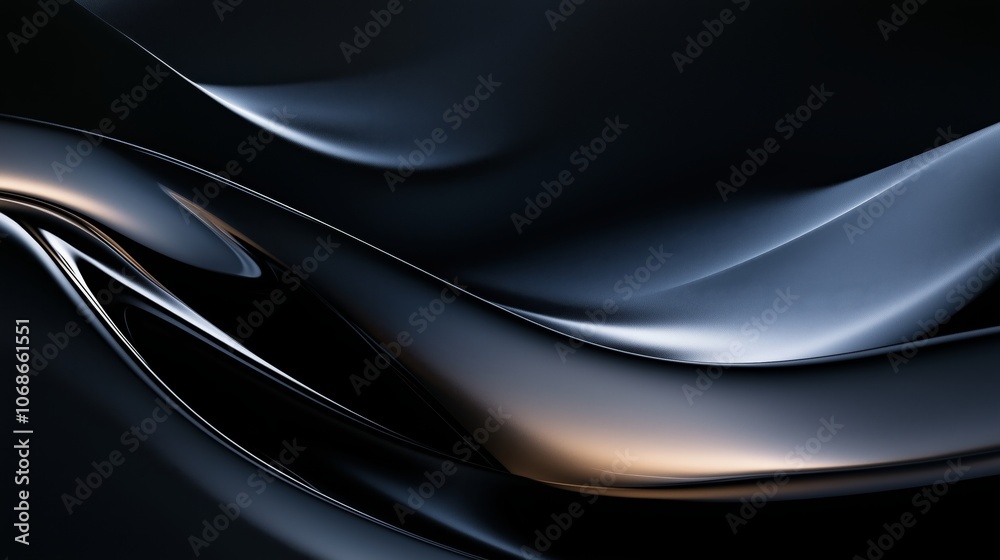 Fototapeta premium Black solid color mobile phone wallpaper with silver accents.