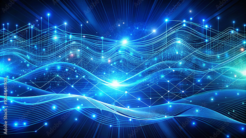 abstract blue tech background with digital waves abstract blue tech background with digital waves