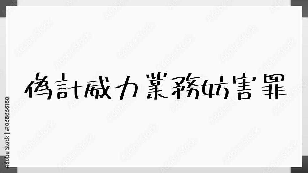 偽計威力業務妨害罪 のホワイトボード風イラスト 偽計威力業務妨害罪 のホワイトボード風イラスト