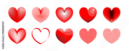 Heart collection in various style