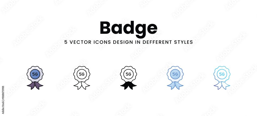 Badge vector icons set stock illustration Badge vector icons set stock illustration