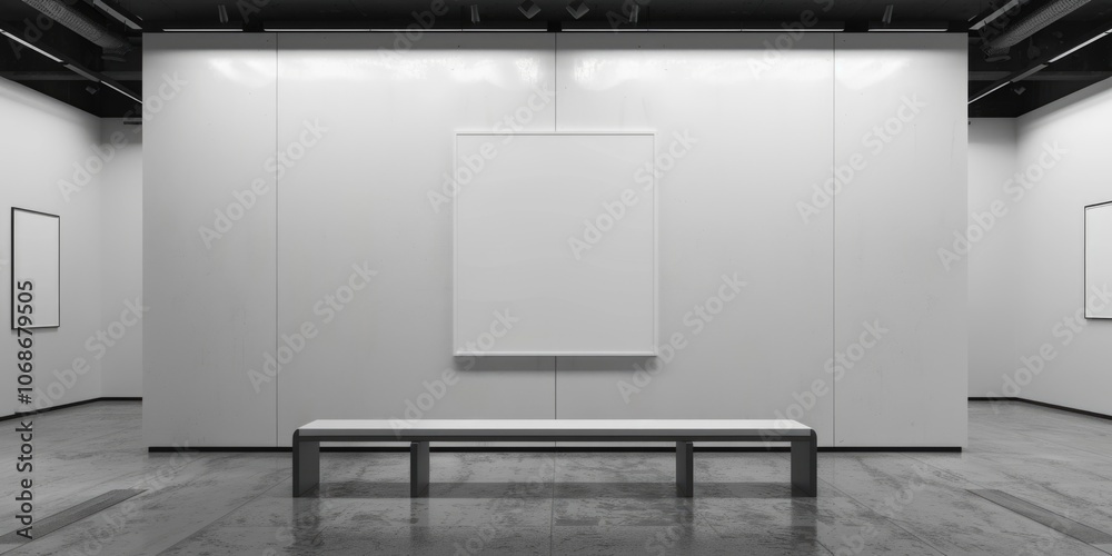 installation blank white frame gallery space installation blank white frame gallery space