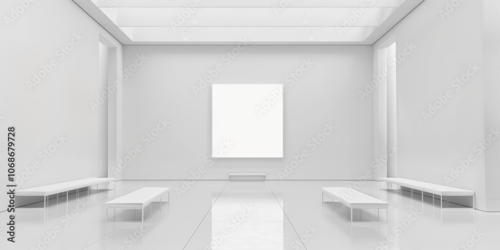 installation blank white frame gallery space installation blank white frame gallery space