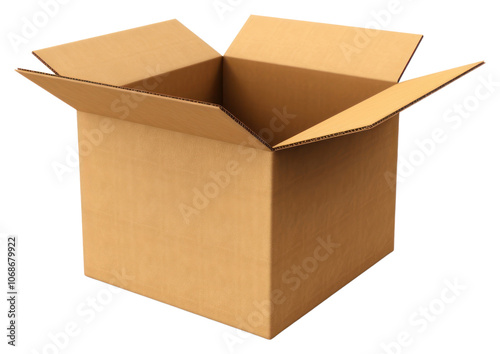 PNG Box cardboard carton white background. photo