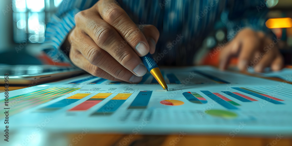 Photo Businessman Analyzing Financial Charts Data Analysis Photo Businessman Analyzing Financial Charts Data Analysis