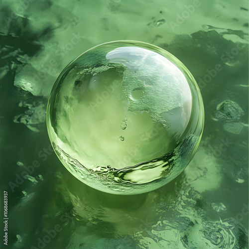 soap bubbles in a glass