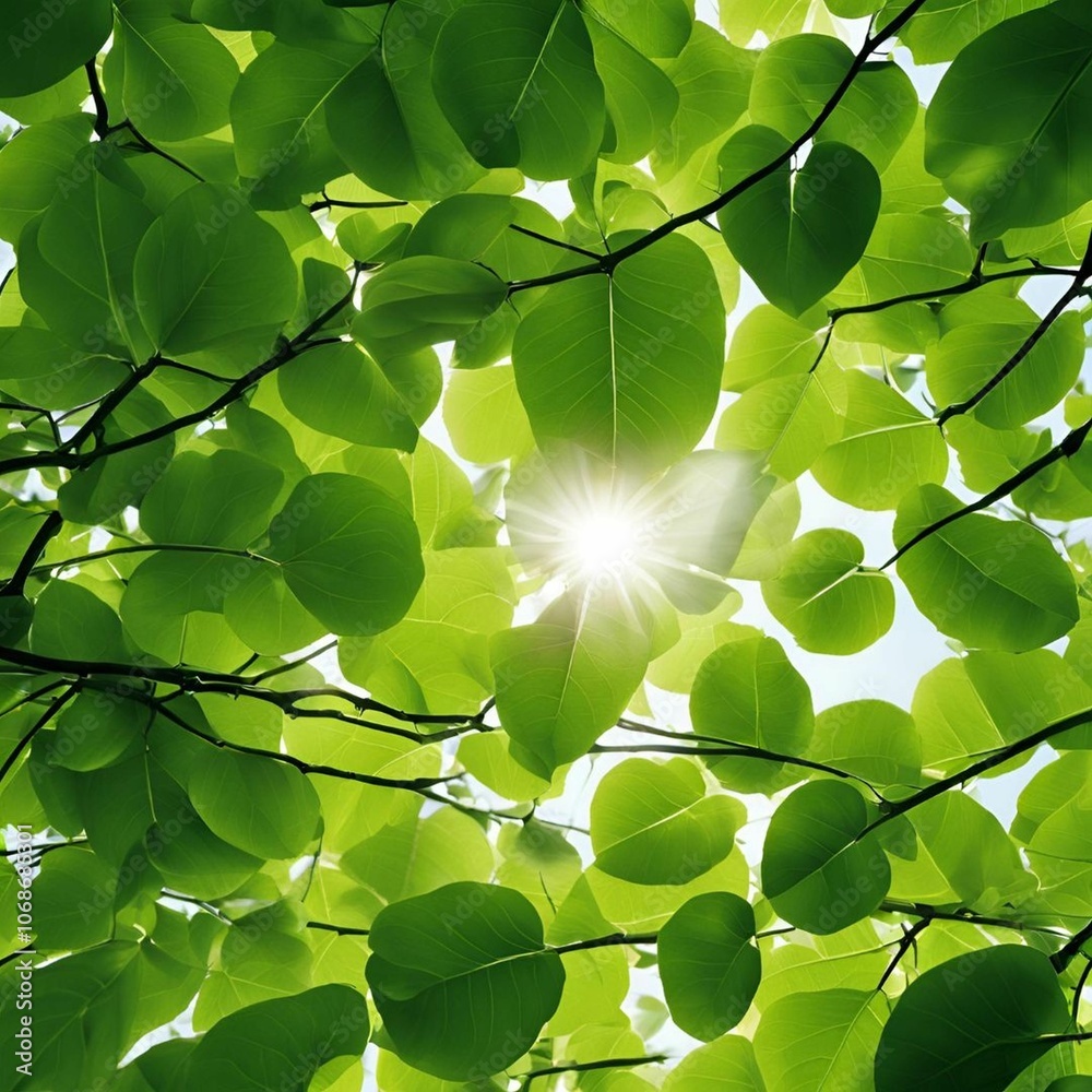 sunlight through green leaves and branches sunlight through green leaves and branches