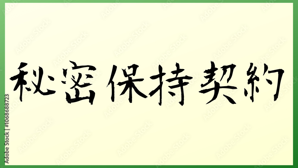 秘密保持契約 の和風イラスト 秘密保持契約 の和風イラスト