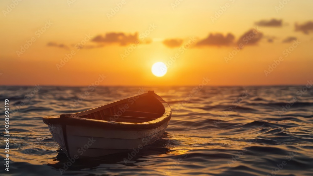 A golden sunset over a vast ocean, casting a warm glow, golden sunset, natural beauty A golden sunset over a vast ocean, casting a warm glow, golden sunset, natural beauty