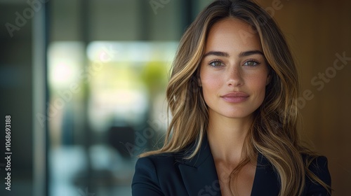 Wallpaper Mural Confident Woman in Power Suit for Business Meeting Torontodigital.ca