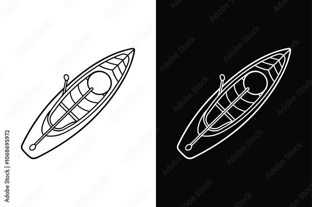 Kayak Icon - Illustration on White Background Vector Art Illustration on white background. Kayak Icon - Illustration on White Background Vector Art Illustration on white background.