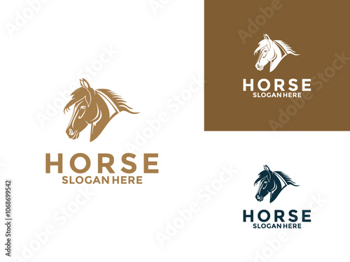 Horse Elegant Logo Symbol Vector, simple horse logo vector illustration