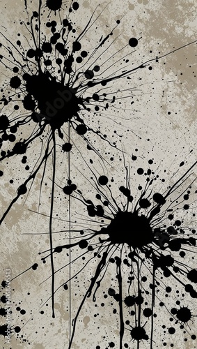 Abstract ink splatter background for a grungeinspired artistic flair photo