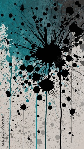 Abstract ink splatter background for a grungeinspired artistic flair photo