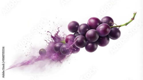 A Purple Grape Cluster Exploding into a Pink Dust Cloud