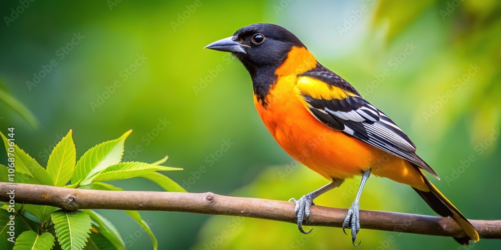 Capture the vibrant contrast of a Streak-backed Oriole's plumage. Capture the vibrant contrast of a Streak-backed Oriole's plumage.