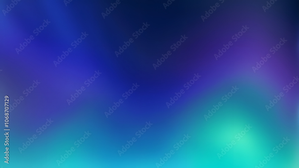 A deep blue gradient with prismatic reflections of turquoise green and violet glowing and shifting, Ai Generated A deep blue gradient with prismatic reflections of turquoise green and violet glowing and shifting, Ai Generated
