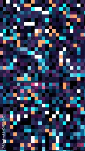 Digital pixel glitch background for a modern techinspired style