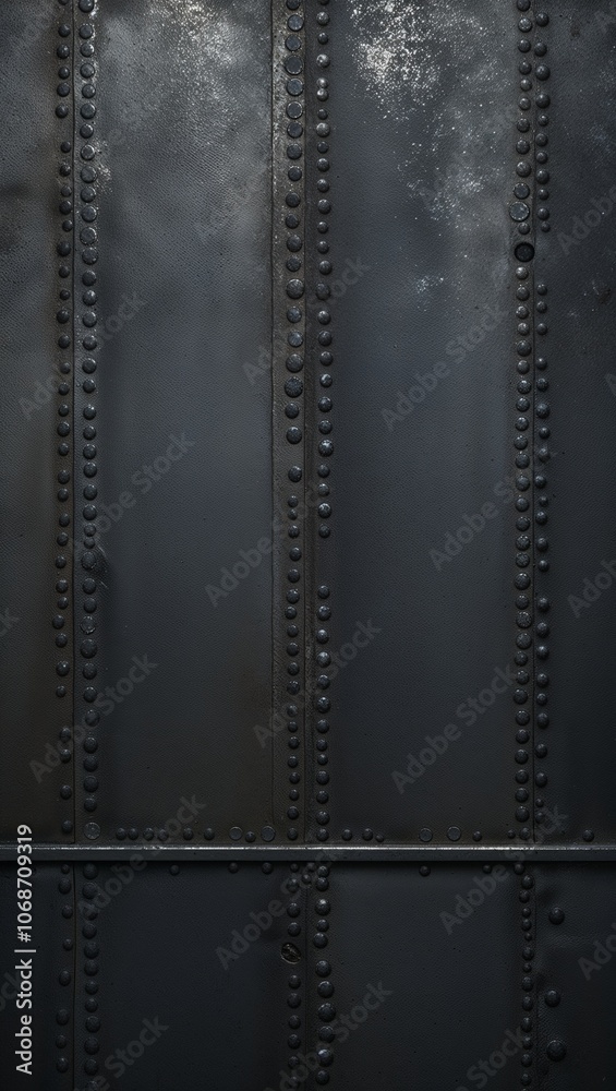 Metal rivet background with dark tones for a rugged industrial appeal Metal rivet background with dark tones for a rugged industrial appeal