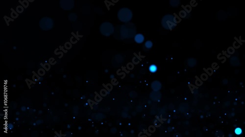Blue Particle Bokeh Background