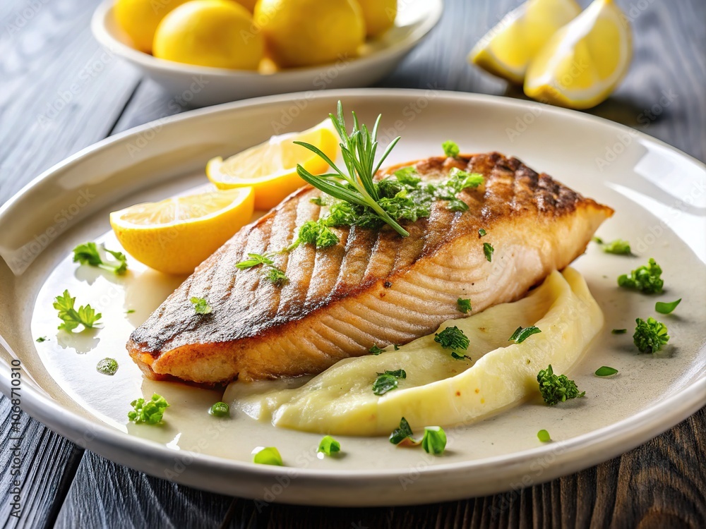 Crispy grilled trout, mashed potatoes, zesty lemon butter. Flavorful. Crispy grilled trout, mashed potatoes, zesty lemon butter. Flavorful.