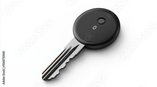 Smart key tracker with compact design, isolated on a white background, for keeping track of essentials