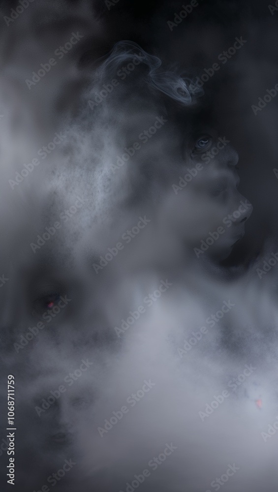 Smoky mist background with light gray tones for mystery effect Smoky mist background with light gray tones for mystery effect