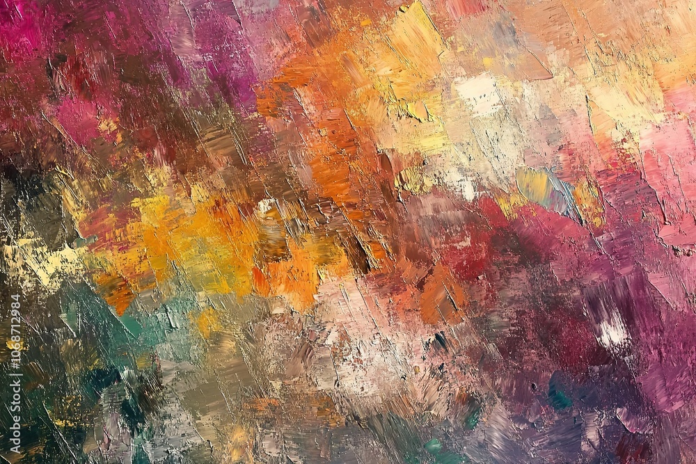 Obraz premium Abstract vibrant paint texture in blue, pink, and red hues.