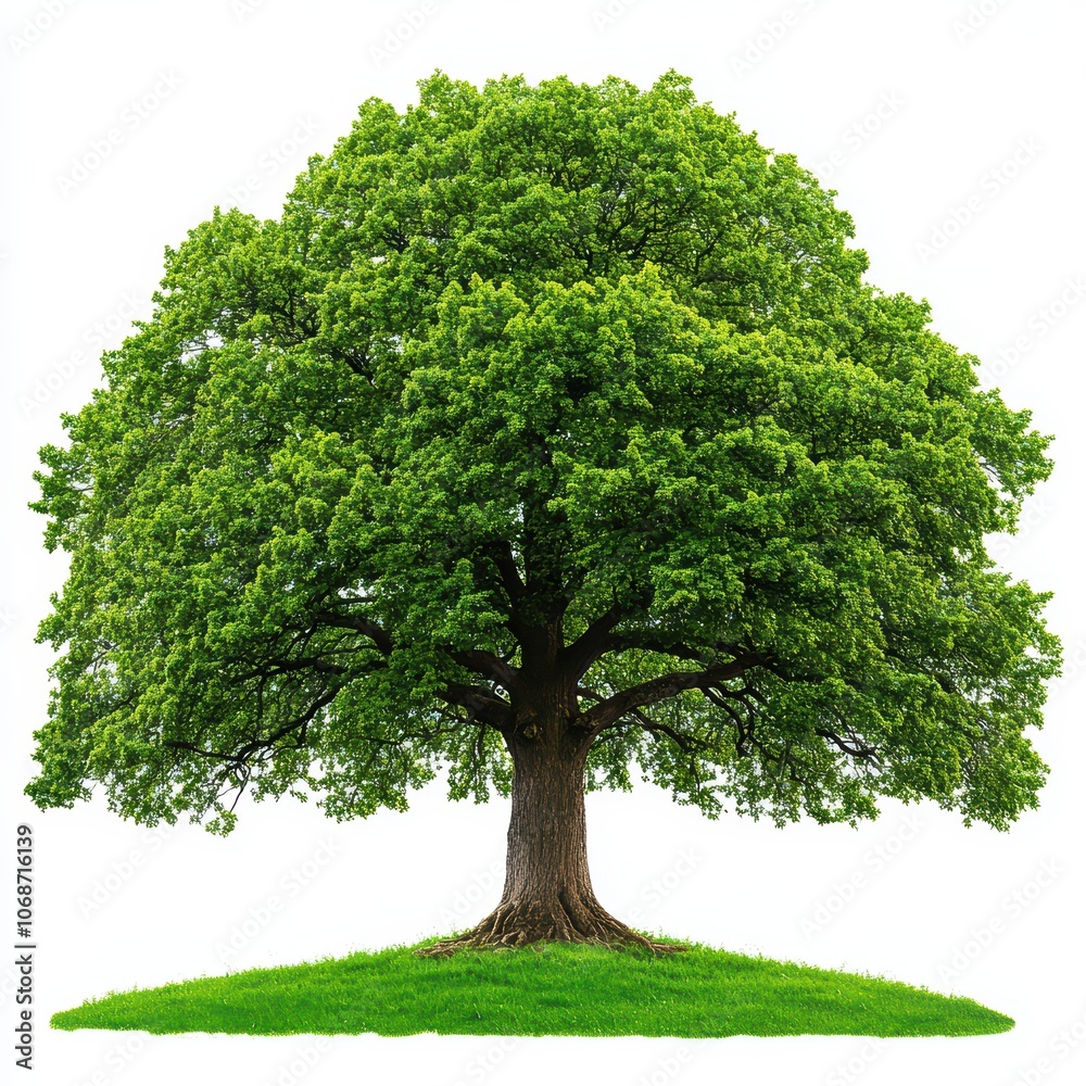 Lush Green Tree Isolated on White Background Lush Green Tree Isolated on White Background