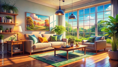 Embrace soft-toned illustrations that foster a tranquil environment, enhancing your living space with a cozy aesthetic that encourages relaxation and comfort in interior design.