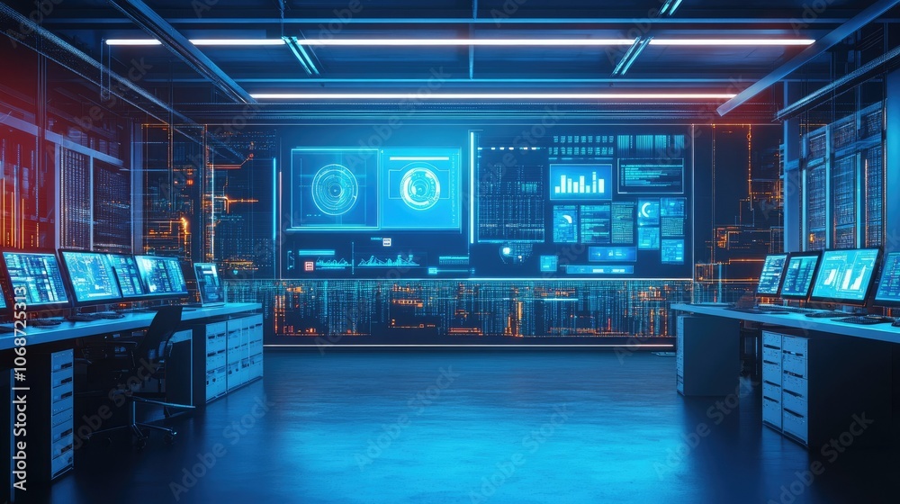 Futuristic Technology Control Room Interior Design Futuristic Technology Control Room Interior Design