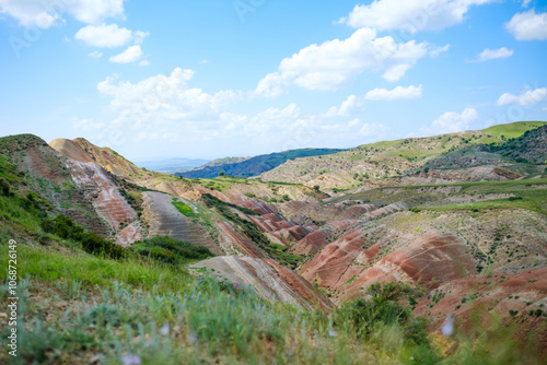 Mravaltskaro Colorful Mountains in Kakheti Region. Georgia