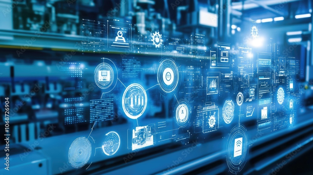 Digital Data Overlay with Technology Elements Digital Data Overlay with Technology Elements
