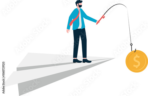 Financial money trap, Risk in investment, Ponzi scheme or business pitfall, Running and jumping into lore money,

