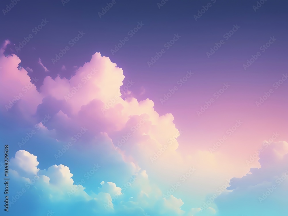 Dreamy Sky with Pink and Blue Hues Dreamy Sky with Pink and Blue Hues