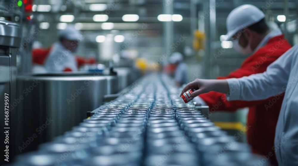 custom made wallpaper toronto digitalFood Production Line with Workers in a Factory