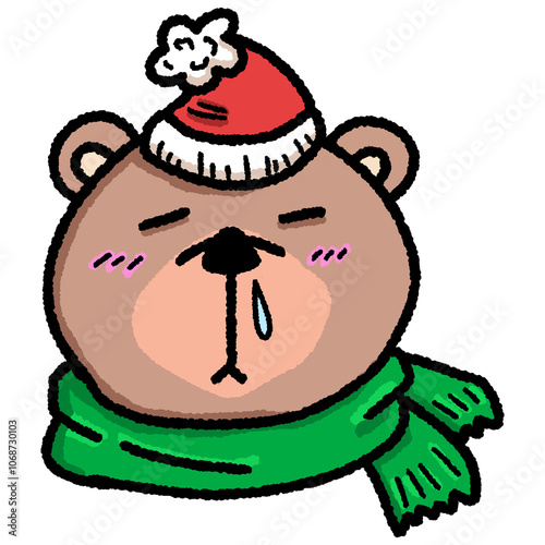 Cute Teddy Bear Christmas Animal Cartoon Character