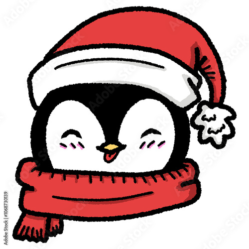 Cute Penguin Christmas Animal Cartoon Character