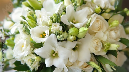 White Floral Bouquet Close-up