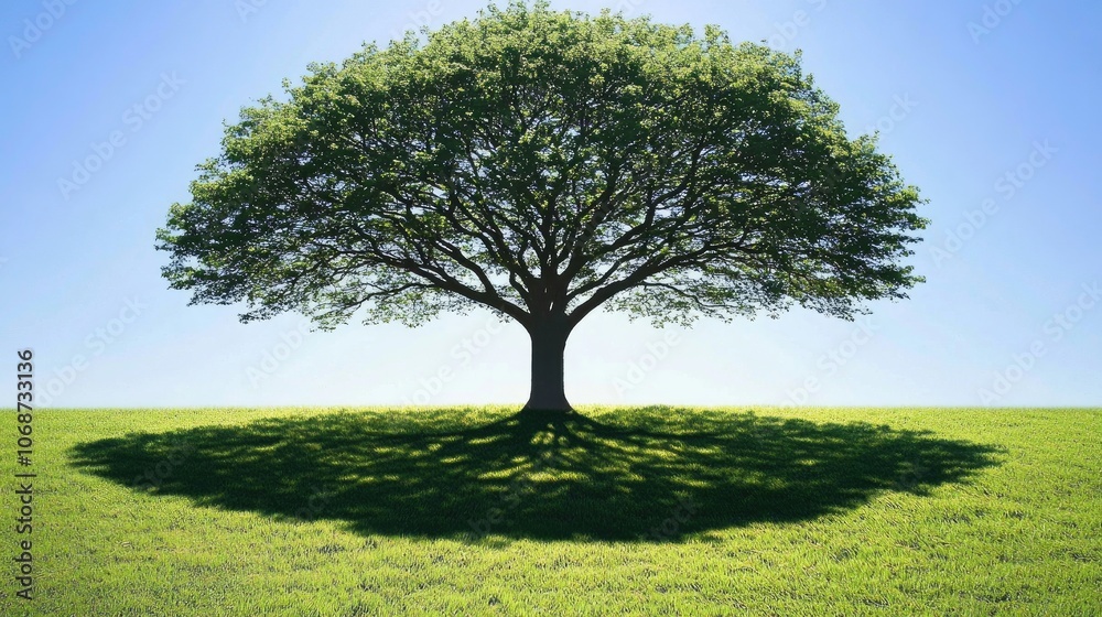 Majestic Tree Under Clear Blue Sky Majestic Tree Under Clear Blue Sky
