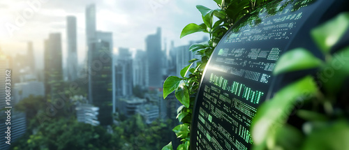 Transforming urban landscapes how sustainable architecture and smart technology shape the future of transportation and green spaces in smart cities #1068733162