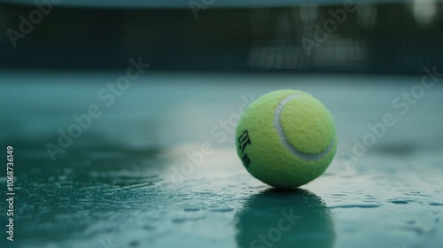 A Pause in the Action: The Humble Tennis Ball, Center Stage on a World-Famous Court