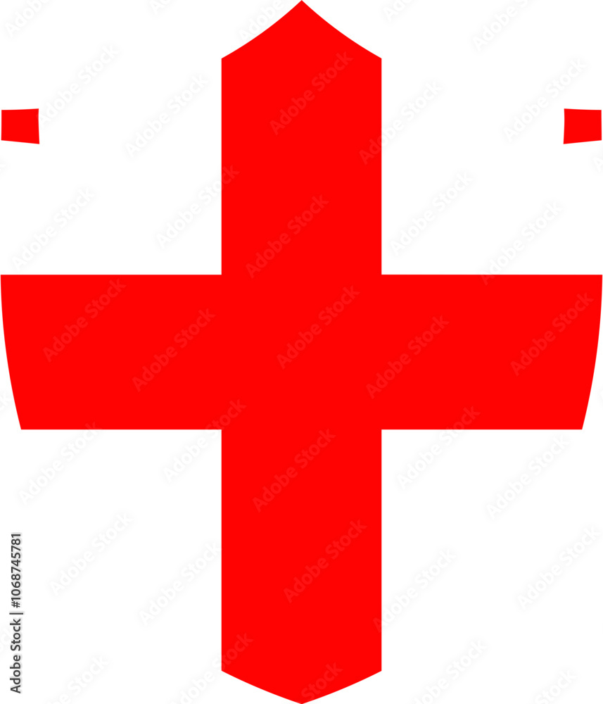 Obraz premium Shield Icon of Georgia Flag