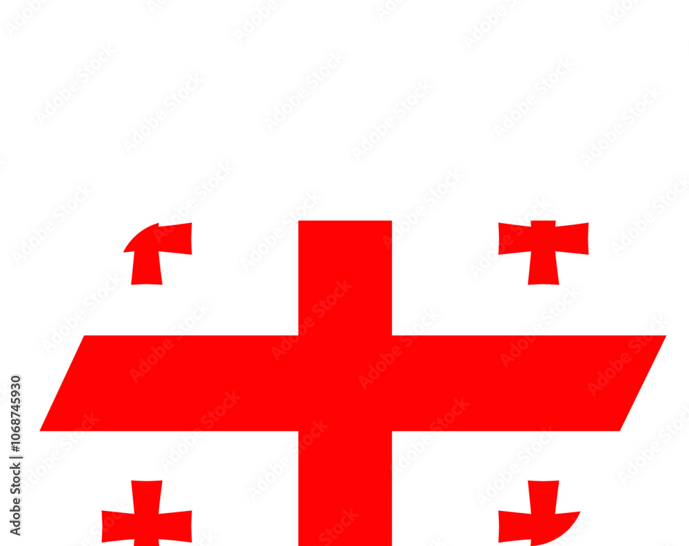 Obraz premium Folder Shape Of Georgia Flag