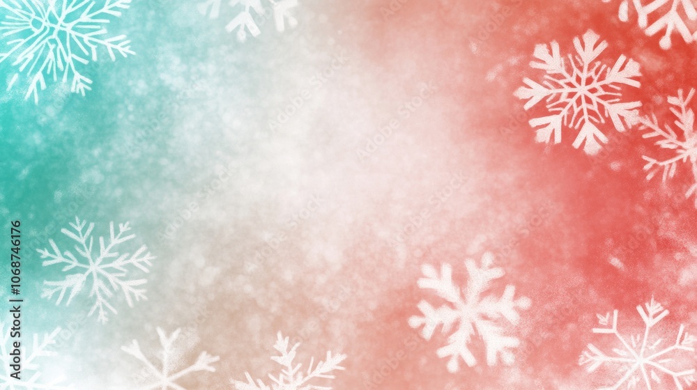 Festive snowflakes on a colorful gradient background evoke a winter wonderland, AI Festive snowflakes on a colorful gradient background evoke a winter wonderland, AI