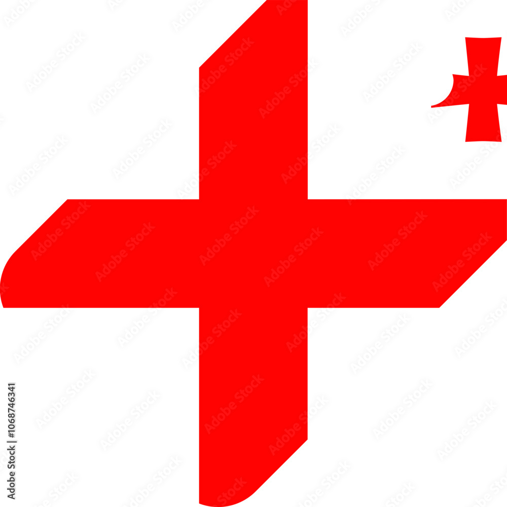 Obraz premium Georgia Flag on Price Tag