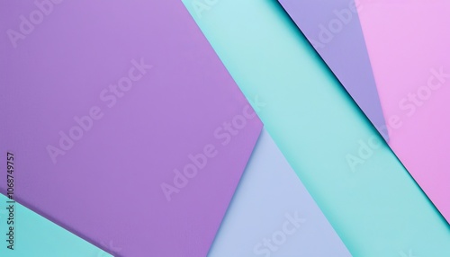 Vibrant Geometric Paper: A Trendy Violet and Mint Background