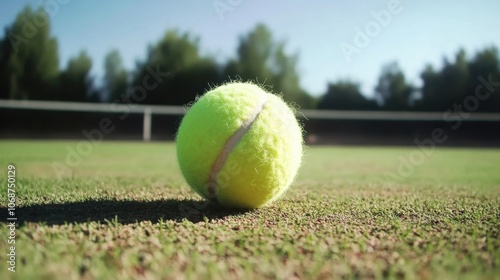 A Pause in the Action: The Humble Tennis Ball, Center Stage on a World-Famous Court