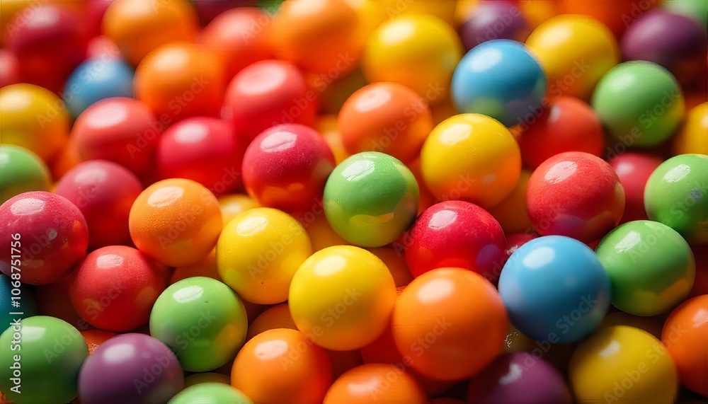 Rainbow Gumballs with a Shiny, Textured Look Rainbow Gumballs with a Shiny, Textured Look