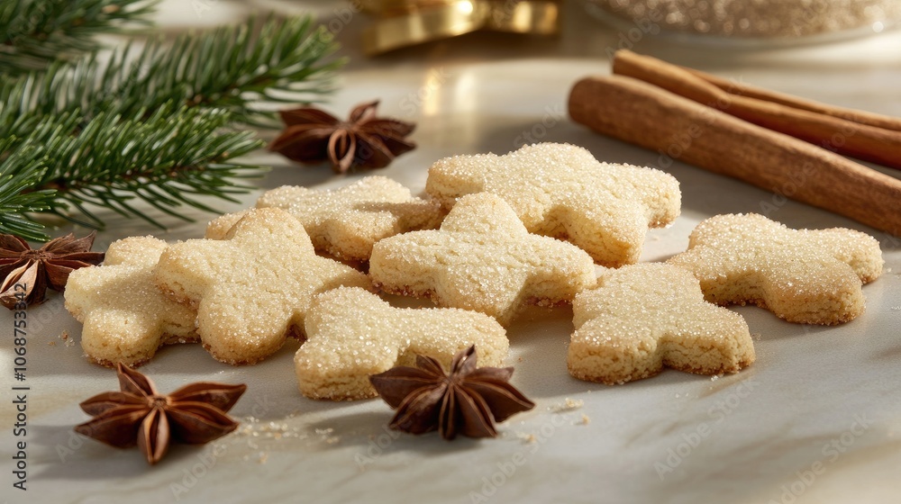 Festive Cookies with Cinnamon and Star Anise Accents Festive Cookies with Cinnamon and Star Anise Accents